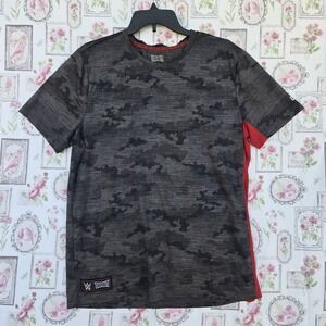 Tapout Mens Gray Camo Short Sleeve Performance T-Shirt Athletic MMA Gym WWE Sz L